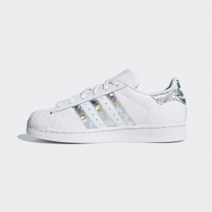 ADIDAS SUPERSTAR CLOUD WHITE/SILVER SPARKLES