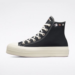 CONVERSE CHUCK TAYLOR ALL STAR LIFT PLATFORM EMBROIDERED FLORAL 